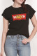 Black Fashion Casual Character Letter O Neck T-Shirts