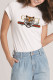 White Fashion Casual Print Letter O Neck T-Shirts