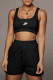 Black Fashion Casual Print Letter U Neck Sleeveless Two Pieces