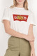 White Fashion Casual Character Letter O Neck T-Shirts