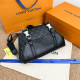 Black Fashion Vintage Letter Patchwork Bags