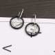 Black Fashion Street Geometric Letter Earrings