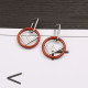 Brown Fashion Street Geometric Letter Earrings