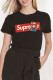 Black Fashion Casual Print Letter O Neck T-Shirts