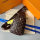 Brown Fashion Street Letter Patchwork Bags