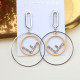Gold Fashion Street Letter Patchwork Earrings