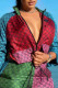 Colour Fashion Street Print Patchwork Mandarin Collar Long Sleeve Two Pieces