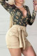 Ink Green Fashion Celebrities Print Letter V Neck Long Sleeve Two Pieces