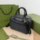 Black Gray Fashion Vintage Letter Patchwork Bags