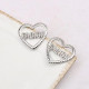 Silver Fashion Simplicity Letter Hot Drill Earrings