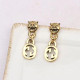 Gold Fashion Vintage Geometric Letter Earrings