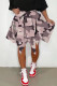 Pink Casual Street Print Camouflage Print Asymmetrical High Waist Type A Full Print Bottoms