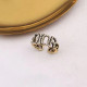 Gold Fashion Vintage Letter Hot Drill Rings
