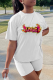 White Fashion Solid Patchwork O Neck Short Sleeve Two Pieces