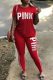 Red Casual Print Patchwork O Neck Short Sleeve Two Pieces