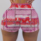 Pink Fashion Sexy Print Letter Low Waist Pencil Bottoms