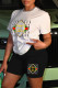 Red Green Fashion Casual Print Patchwork O Neck Short Sleeve Two Pieces
