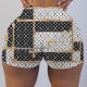 Black And White Fashion Sexy Print Letter Low Waist Pencil Bottoms