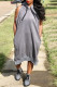 Grey Fashion Casual Solid Basic Hooded Collar Sleeveless Dress Dresses