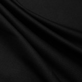 Black Sexy Street Print Patchwork Slit Asymmetrical Half A Turtleneck Irregular Dress Dresses