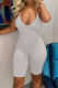 Apricot Fashion Sexy Solid Backless Spaghetti Strap Skinny Romper