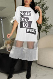 Black Casual Print Patchwork O Neck Short Sleeve Two Pieces