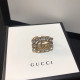 Gold Fashion Vintage Letter Patchwork Rings