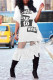 White Casual Print Patchwork O Neck Short Sleeve Two Pieces
