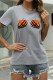 Grey Fashion Casual Print Basic O Neck T-Shirts