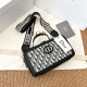 Black And White Fashion Simplicity Print Letter Bags