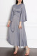 Grey Casual Elegant Solid Patchwork Hot Drill O Neck A Line Dresses