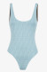 Blue Fashion Sexy Letter Backless Swimwears
