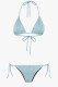 Blue Fashion Sexy Letter Bandage Swimwears