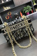 Black Fashion Vintage Letter Chains Bags