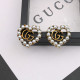 Antique Brass Fashion Simplicity Letter Patchwork Earrings