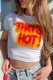 Orange Casual Street Print Patchwork O Neck T-Shirts