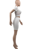 Red Sexy Solid Mesh O Neck Short Sleeve Two Pieces