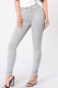Grey Fashion Casual Solid Patchwork High Waist Skinny Denim Jeans