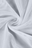 White Fashion Sexy Solid Hollowed Out See-through Swimwears