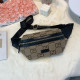 Black Fashion Street Letter Patchwork Bags