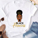 White Fashion Casual Print Basic O Neck T-Shirts