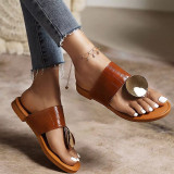 Brown Fashion Casual Patchwork Round Comfortable Shoes
