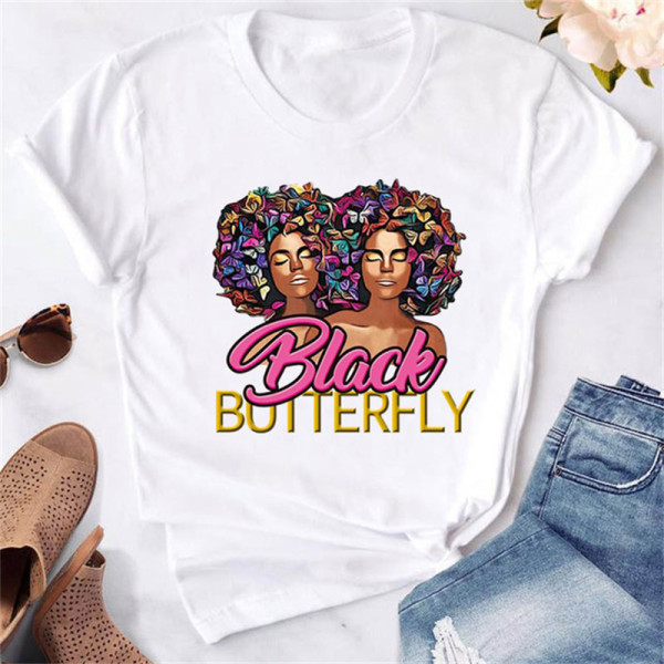 White Pink Fashion Casual Print Basic O Neck T-Shirts