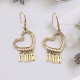 Gold Fashion Simplicity Letter Hot Drill Earrings
