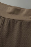 White Casual Sportswear Solid Backless Spaghetti Strap Sleeveless Two Pieces