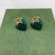 Green Fashion Vintage Geometric Patchwork Earrings