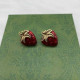 Red Fashion Vintage Geometric Patchwork Earrings