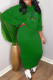 Green Fashion Casual Print Patchwork Hooded Collar Long Sleeve Two Pieces