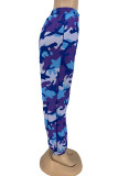 Pink Elastic Fly Mid camouflage Straight Pants Bottoms