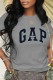 Grey Fashion Casual Print Letter O Neck T-Shirts